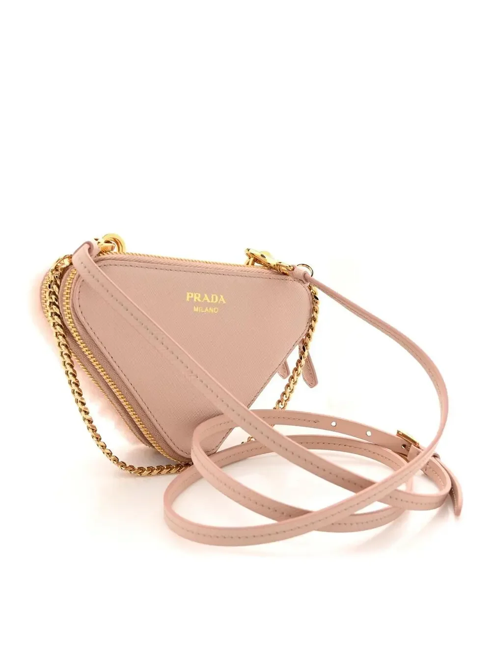 Prada Saffiano Shearling Triangle Mini #270965P12B